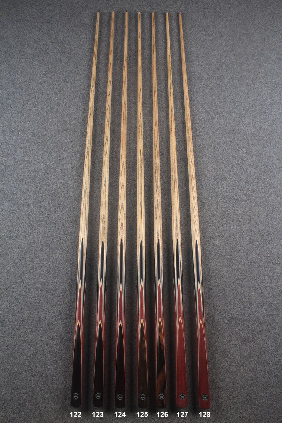 1 piece ash snooker cue # 122- # 128