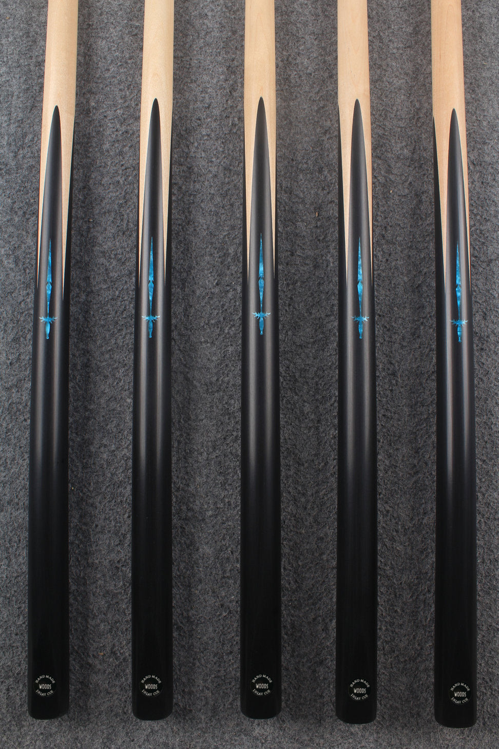 1 piece maple inlay english pool cue  #7179 - #7183 WOODS CUES