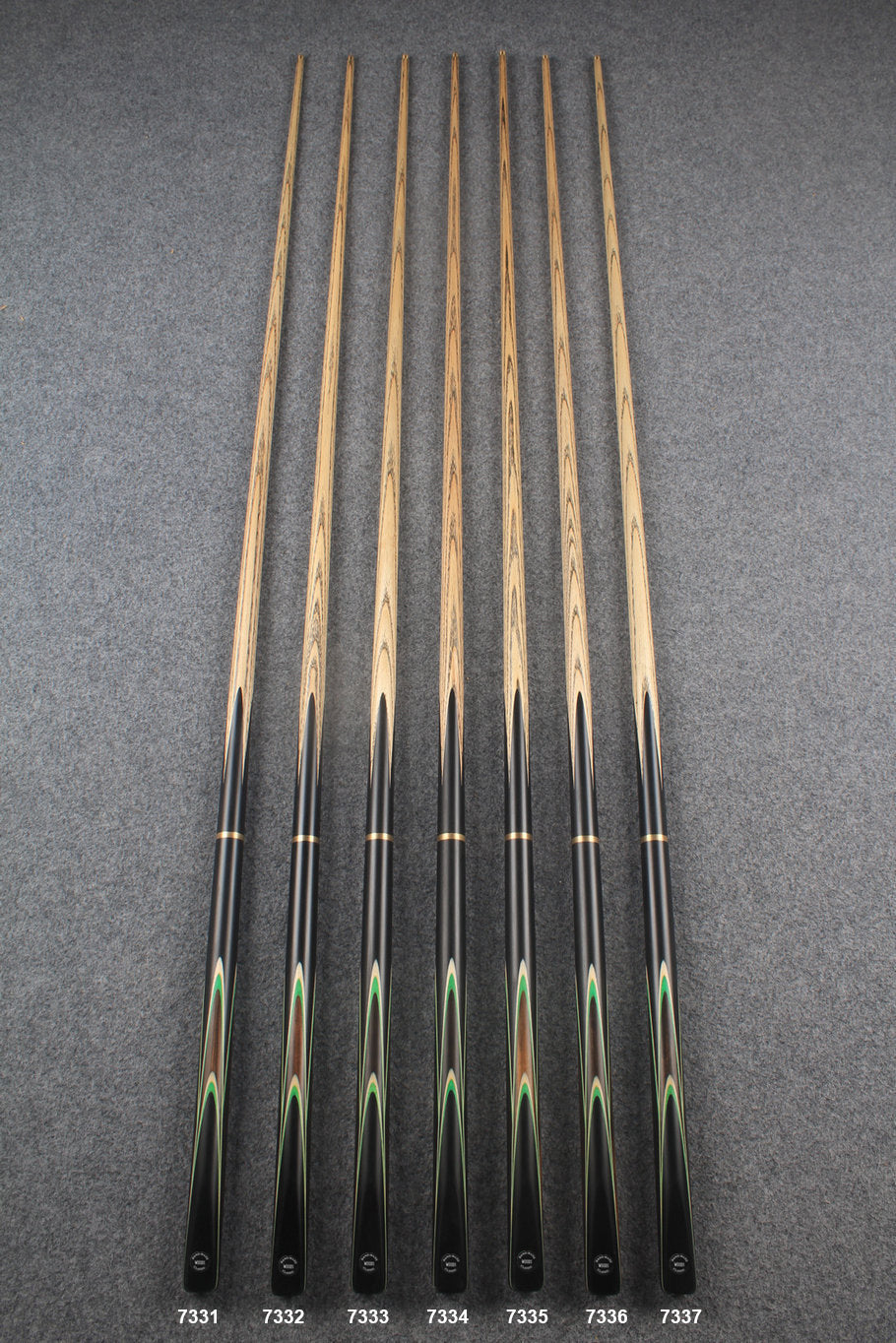 3/4 ash 59''  snooker cue  #7331 - #7337 WOODS CUES