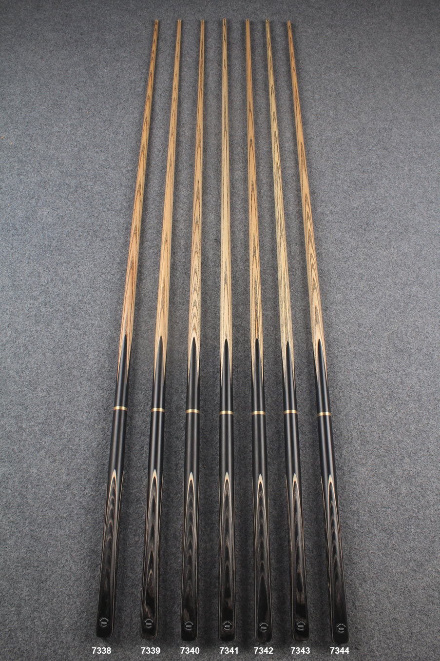 3/4 ash 59''  snooker cue  #7338 - #7344 WOODS CUES