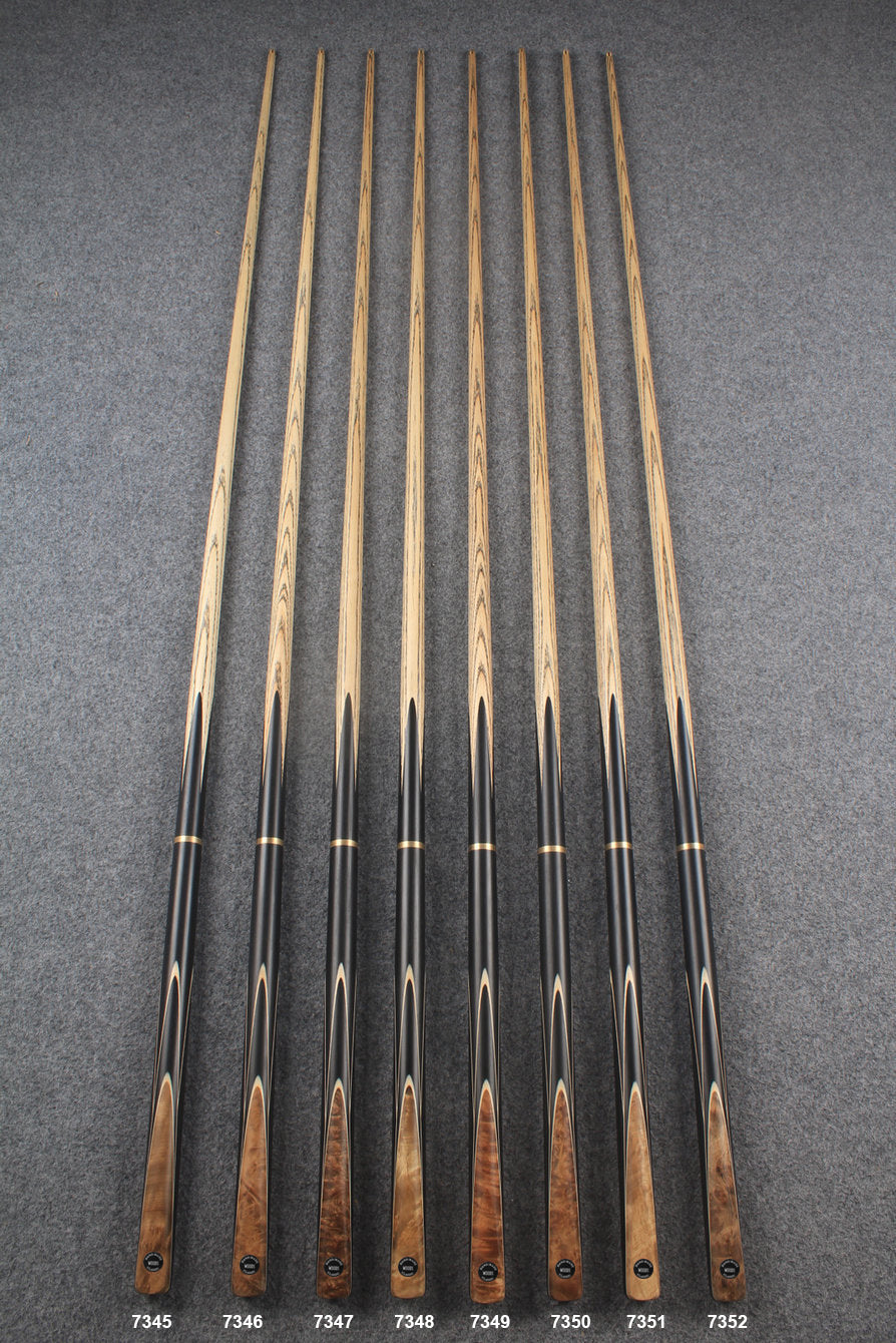 3/4 ash 59''  snooker cue  #7345 - #7352 WOODS CUES