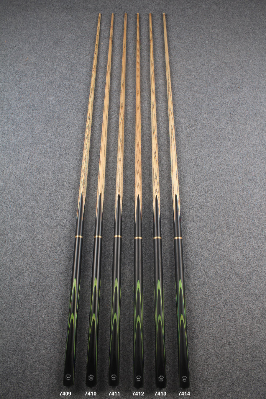3/4 ash 60''  snooker cue  #7409 - #7414 WOODS CUES