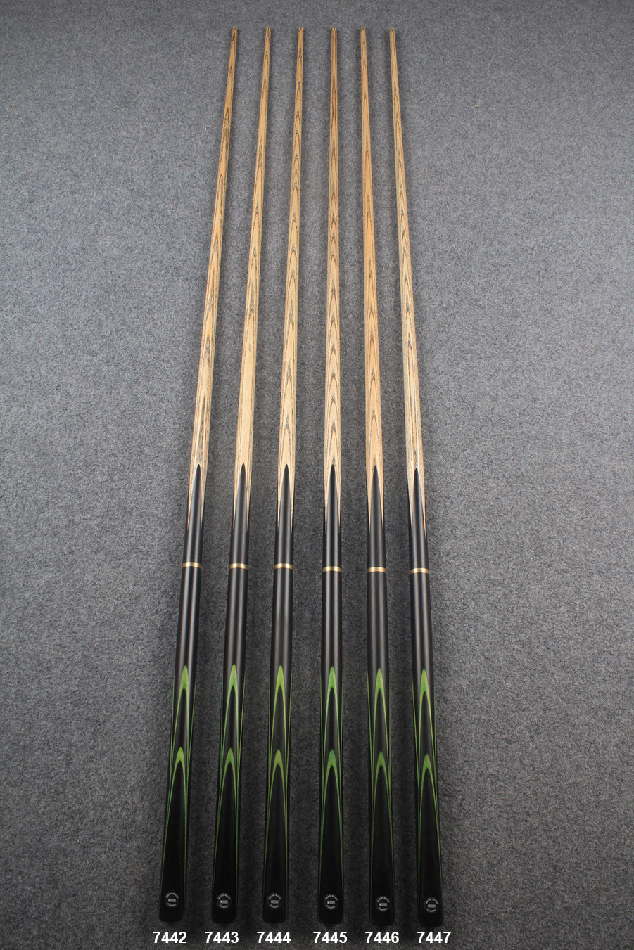 3/4 ash 60''  snooker cue  #7442 - #7447 WOODS CUES