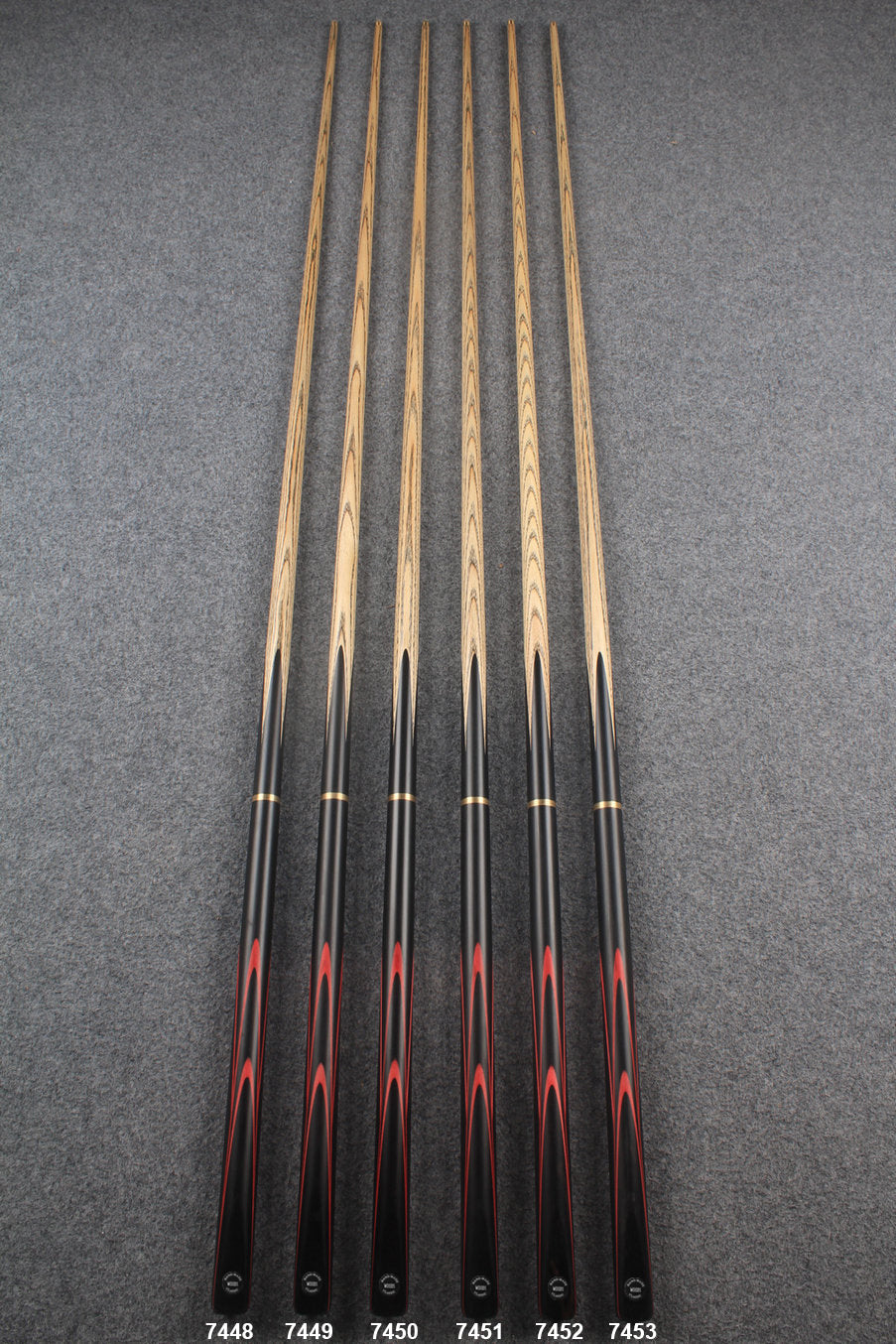 3/4 ash 60''  snooker cue  #7448 - #7453 WOODS CUES