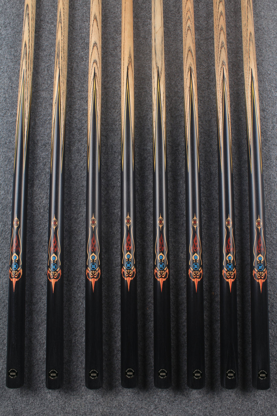 1 piece ash inlay snooker cue  #7844-#7851