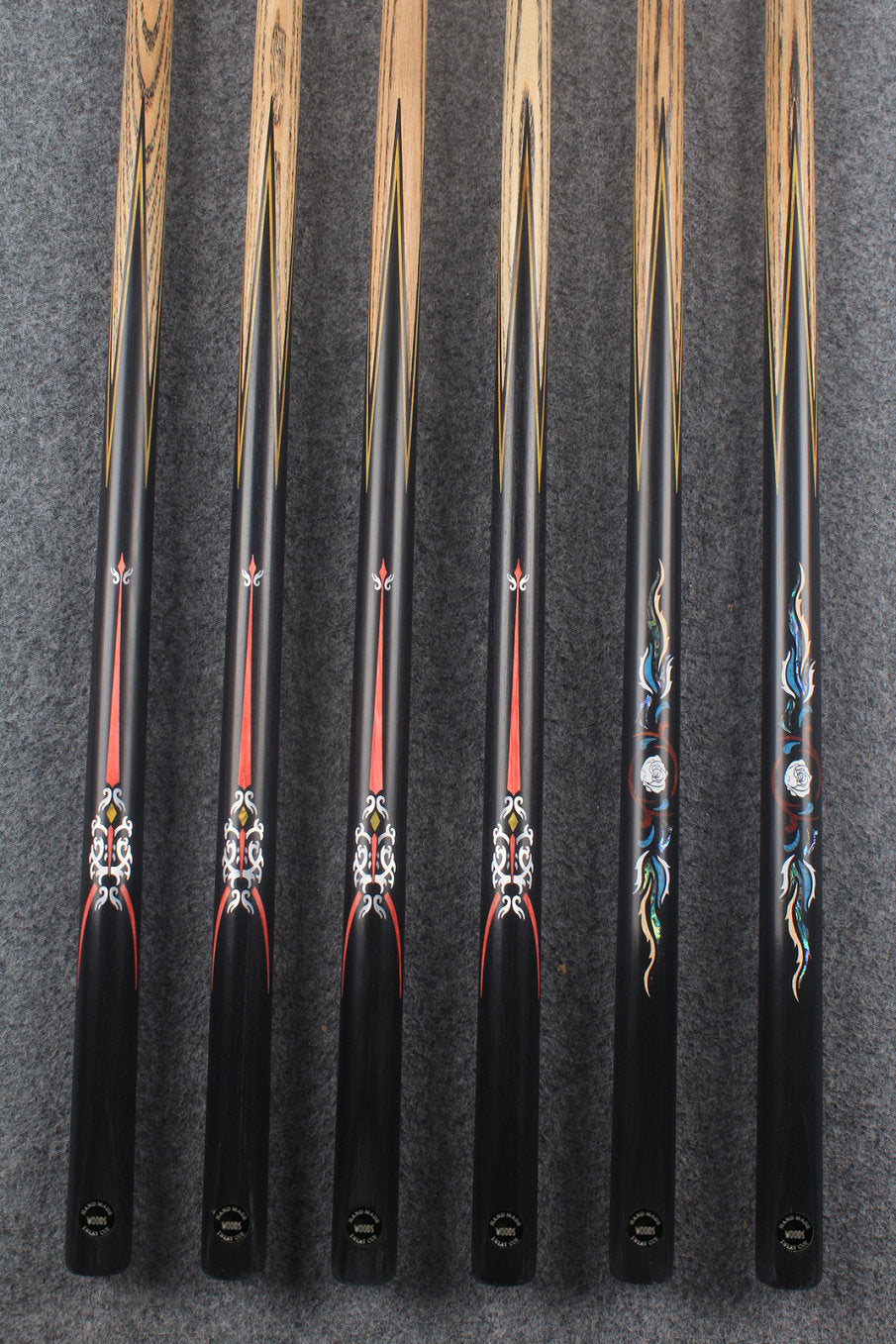 1 piece ash inlay snooker cue  #7852-#7857