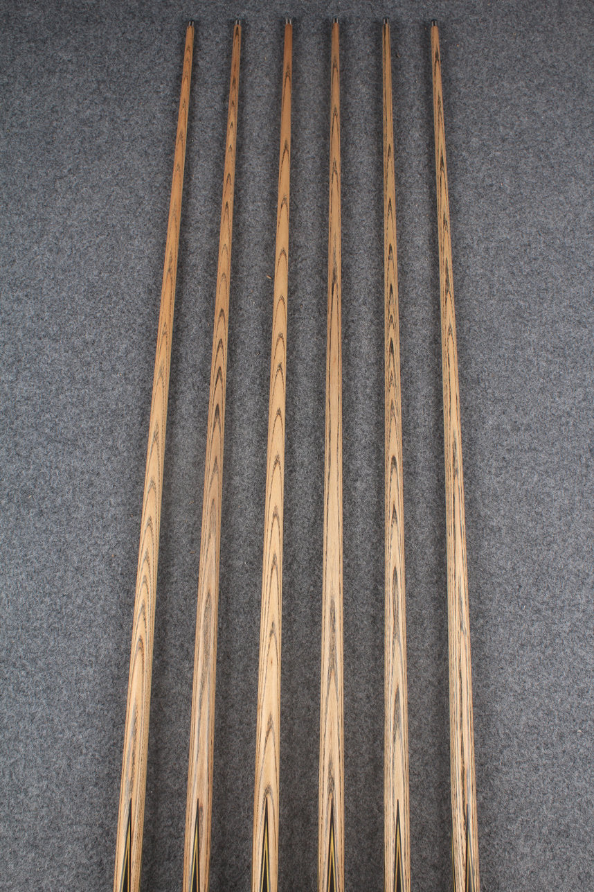 1 piece ash inlay snooker cue  #7858-#7863