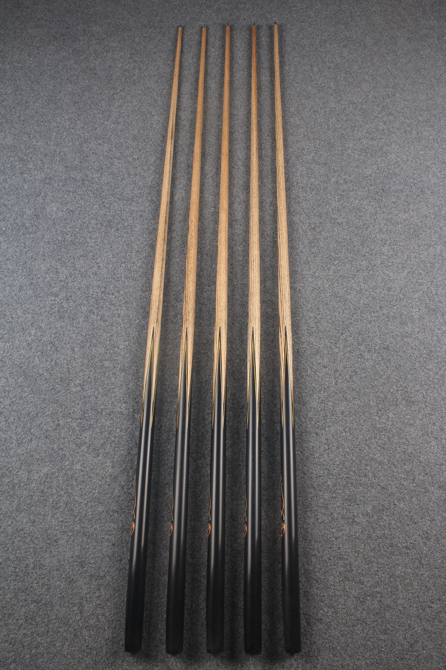 1 piece ash inlay snooker cue  #7864-#7868