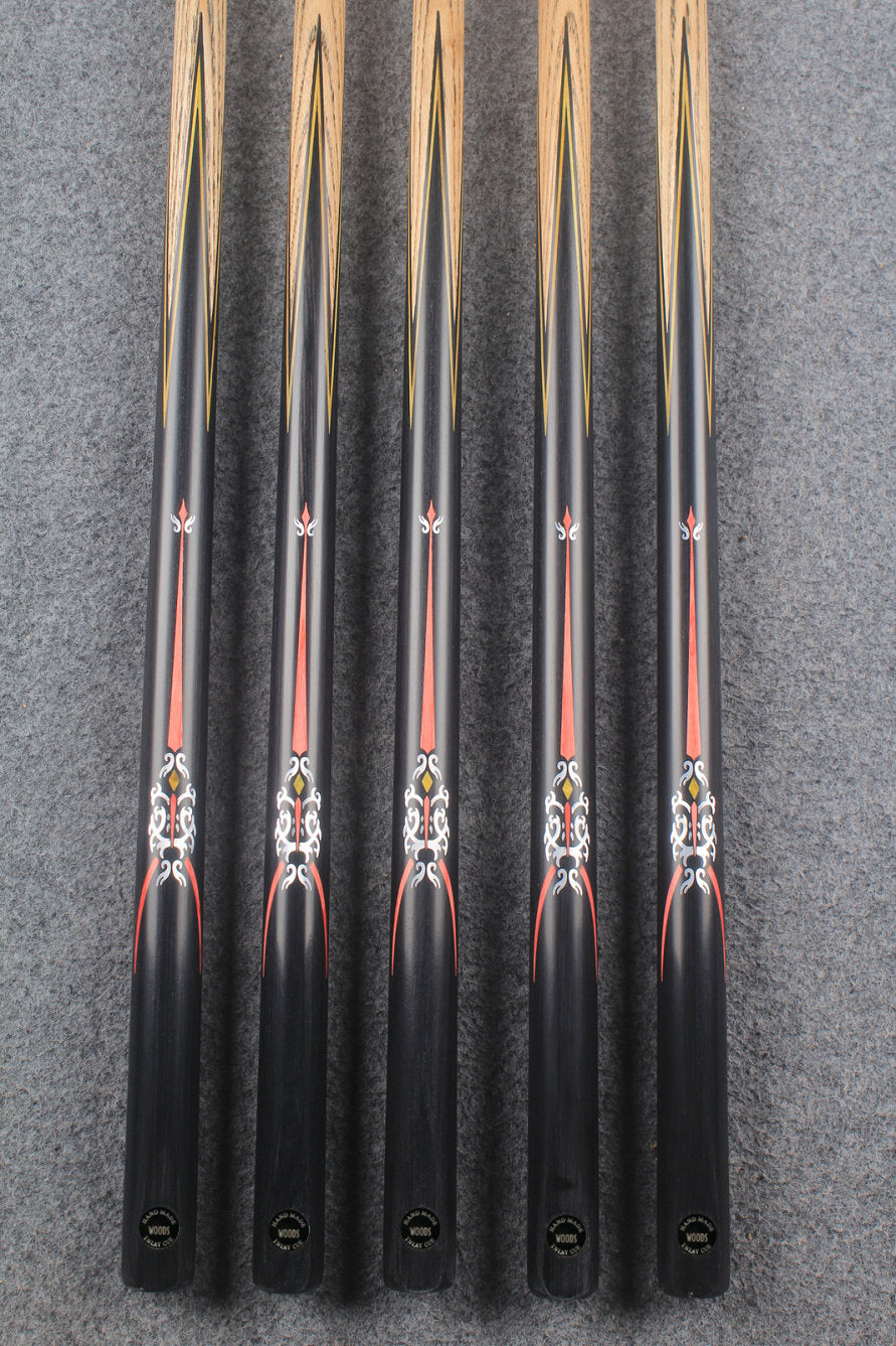 1 piece ash inlay snooker cue  #7869-#7873