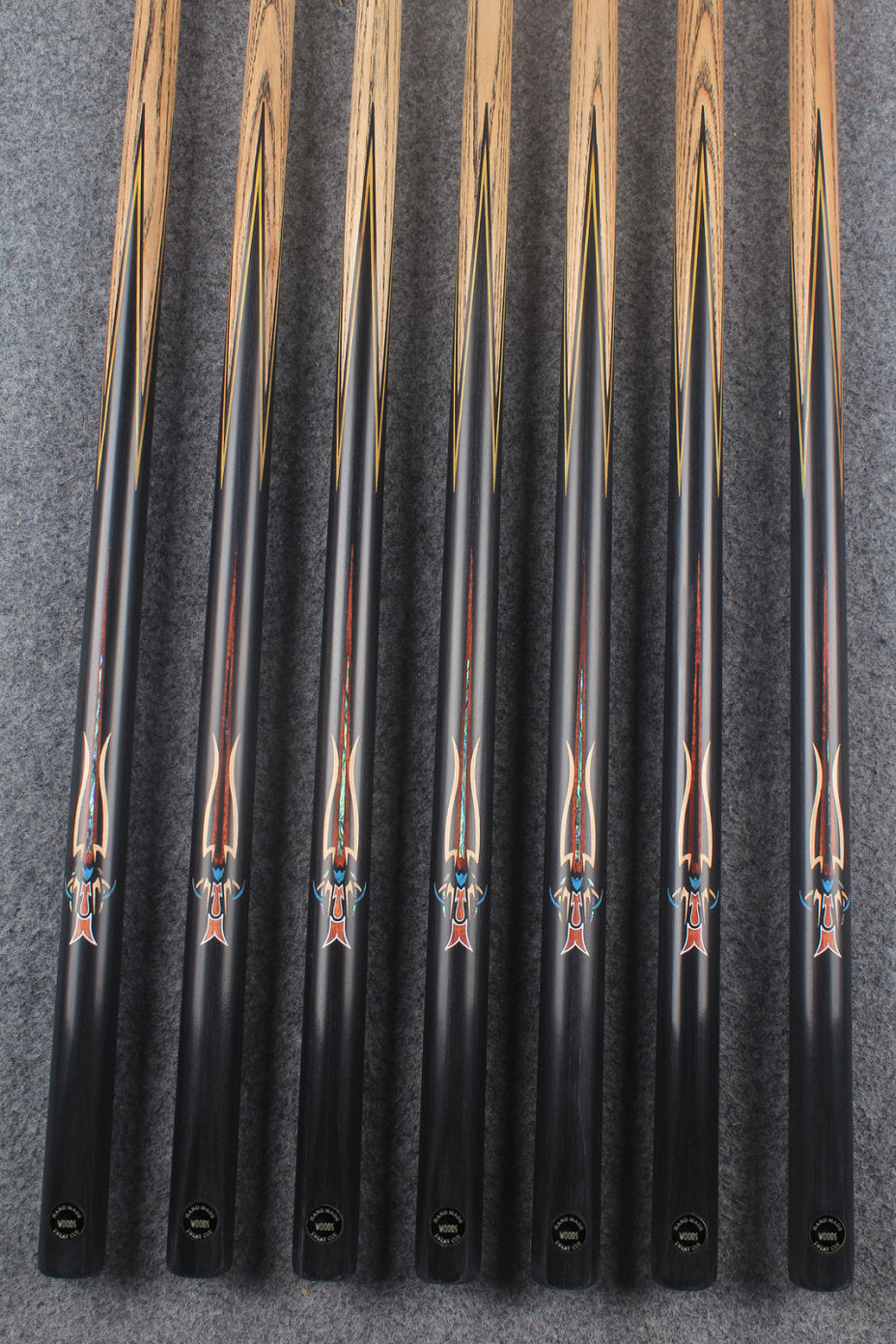 1 piece ash inlay snooker cue  #7874-#7880