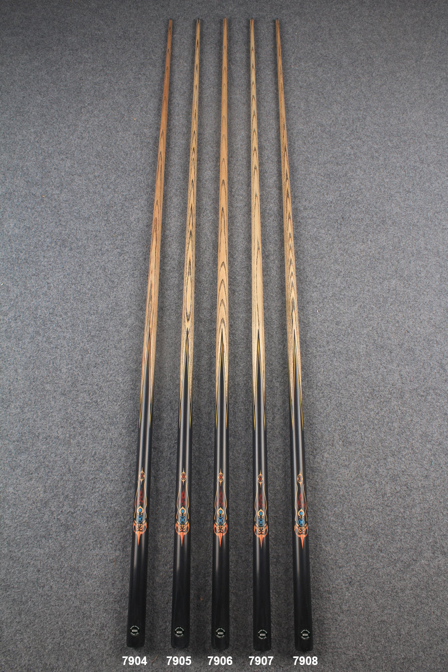 1 piece ash inlay english pool cue  #7904-#7908