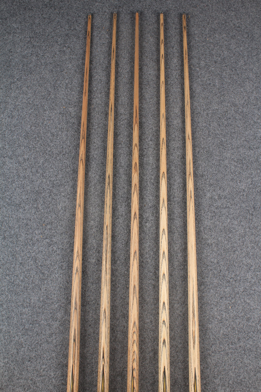 1 piece ash inlay english pool cue  #7909-#7913