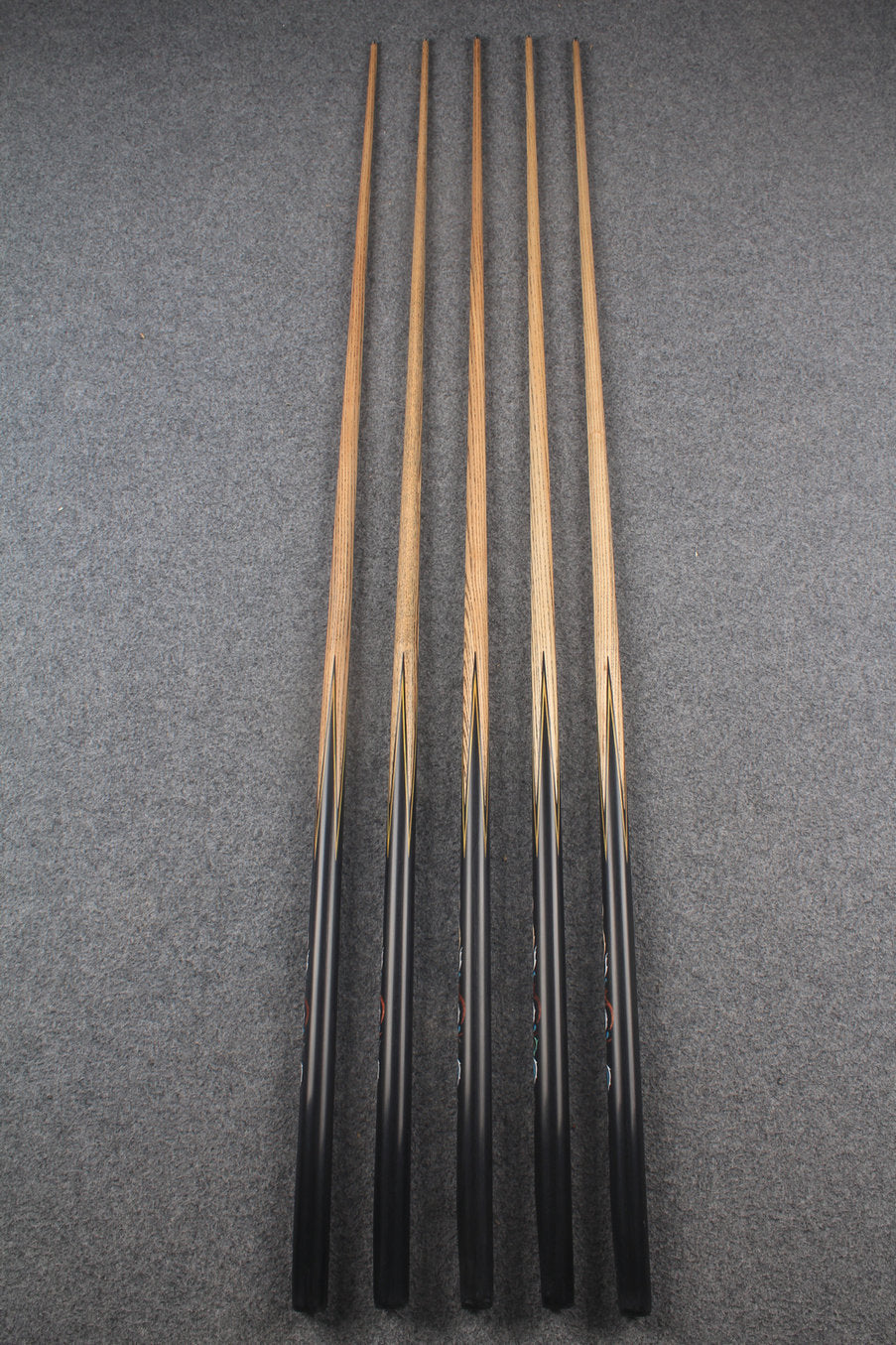 1 piece ash inlay english pool cue  #7909-#7913