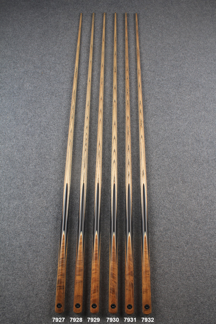 Exclusive 1 piece ash english pool cue #7927- #7932