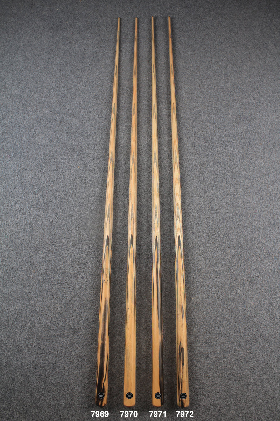 CHEVRONS+ 1 piece ash english pool cue  #7969- #7972