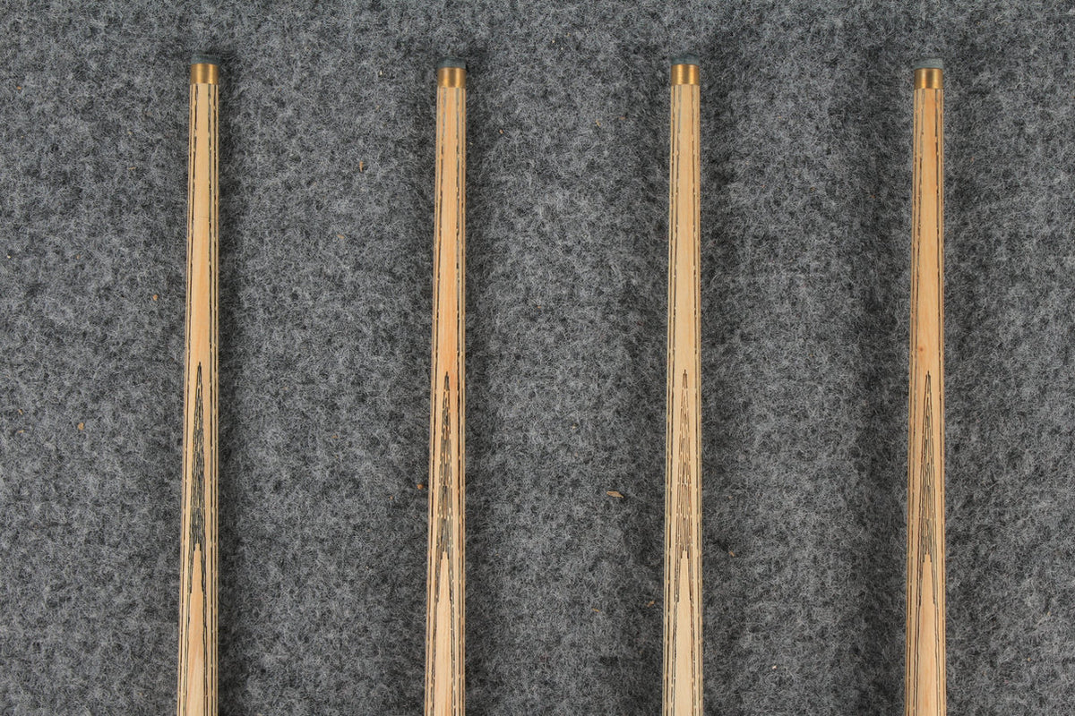 CHEVRONS+ 1 piece ash english pool cue  #7969- #7972