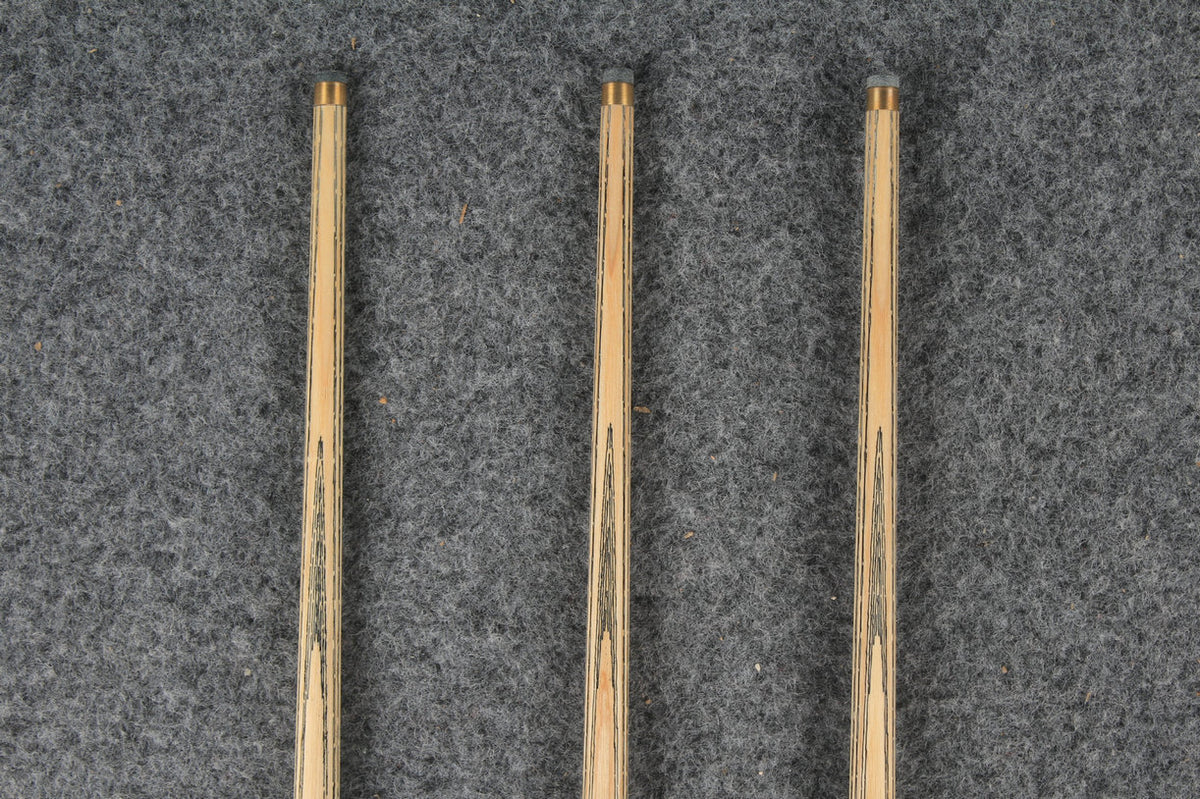 CHEVRONS+ 1 piece ash english pool cue  #7973- #7975