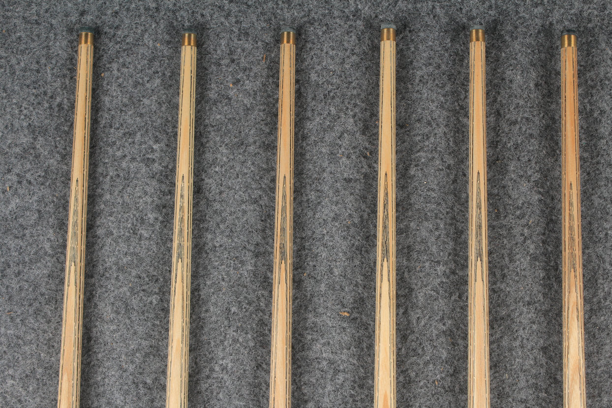 CHEVRONS+ 1 piece ash snooker cue  #7978- #7983