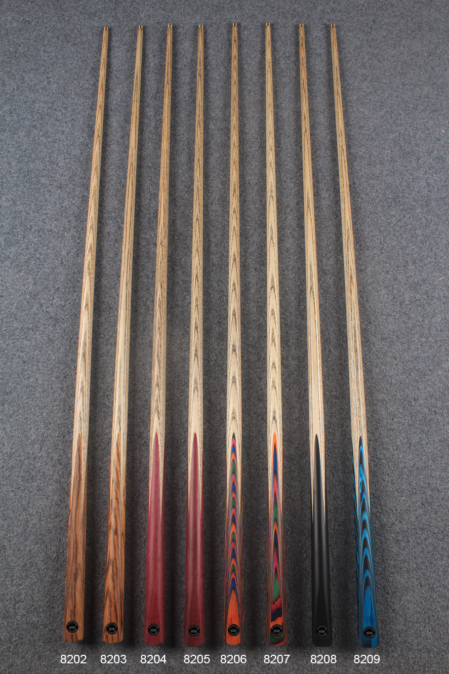 1 piece ash 42''  snooker cue  #8202 - #8209 WOODS CUES