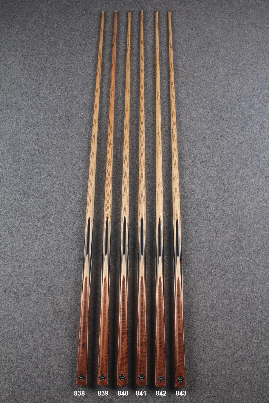 1 piece ash 54''  junior cue  #838 - #843