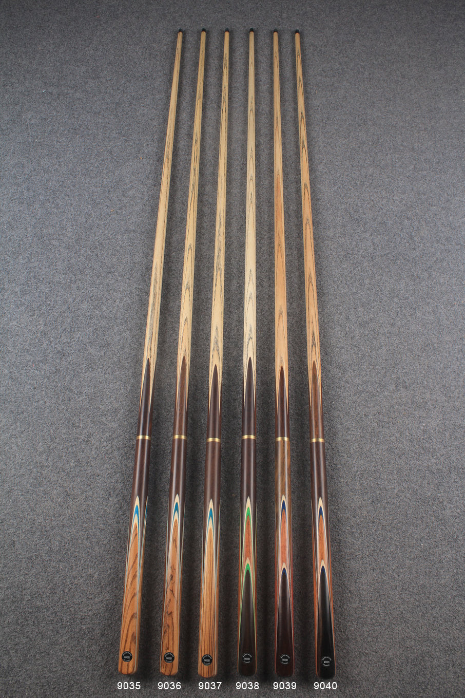 3/4 ash chinese 8 ball pool cue  #9035 - #9040 WOODS CUES