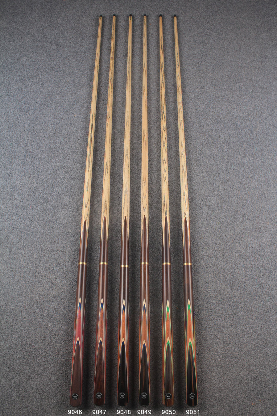 3/4 ash chinese 8 ball pool cue  #9046 - #9051 WOODS CUES