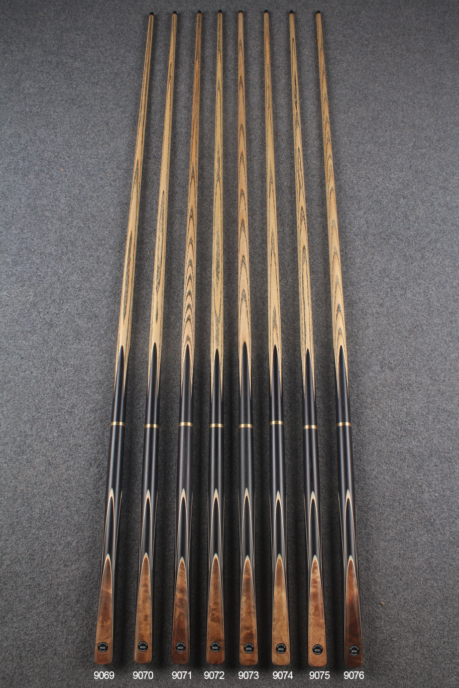 3/4 ash chinese 8 ball pool cue  #9069 - #9076 WOODS CUES