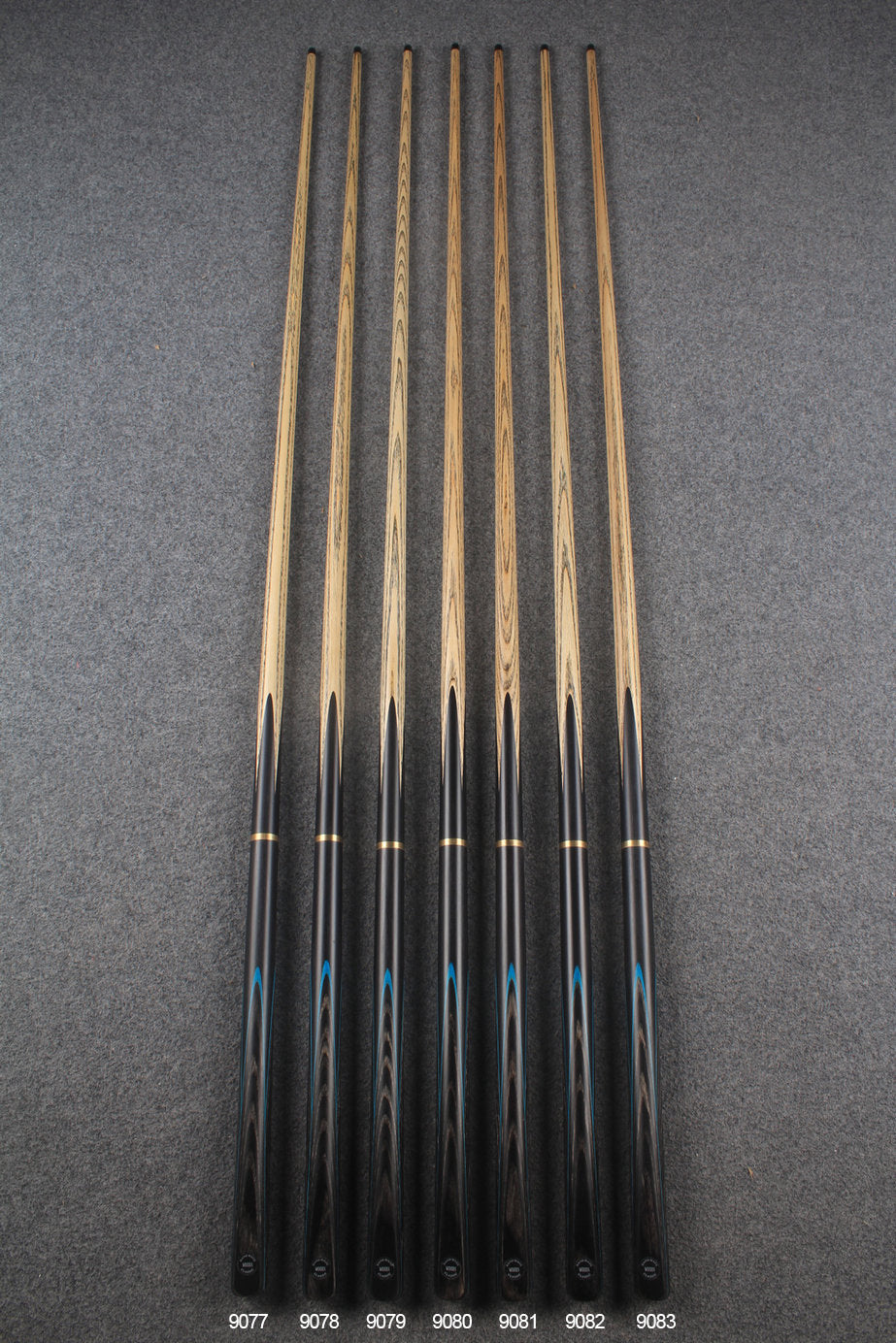 3/4 ash chinese 8 ball pool cue  #9077 - #9083 WOODS CUES