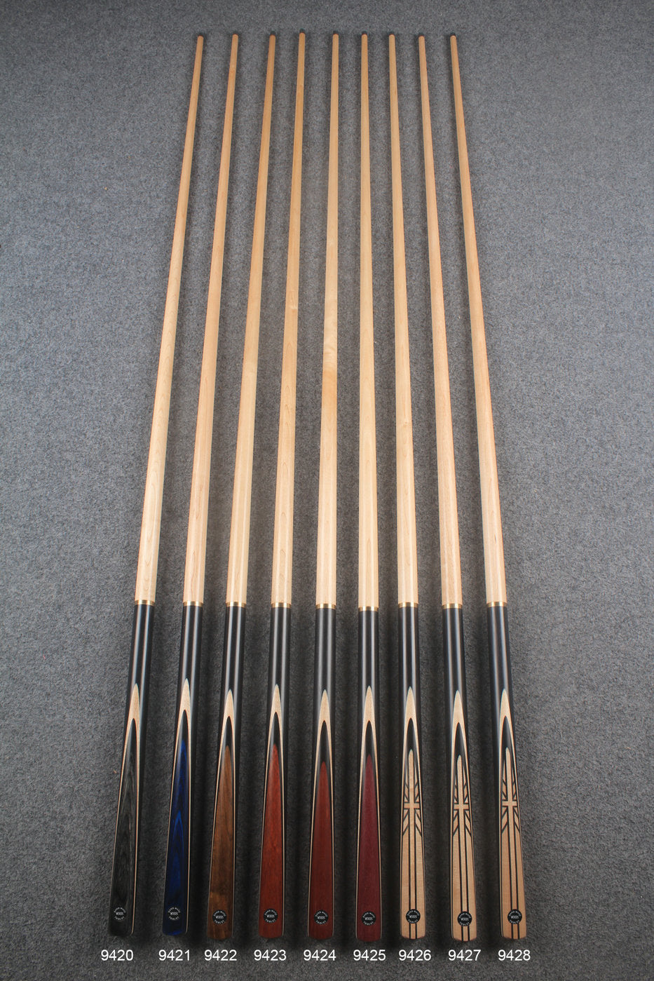 3/4 maple break cue for english pool #9420 - #9428 WOODS CUES