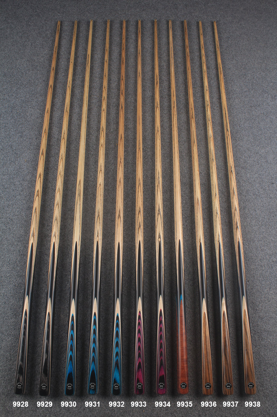 1 piece ash 51''  junior cue  #9928 - #9938