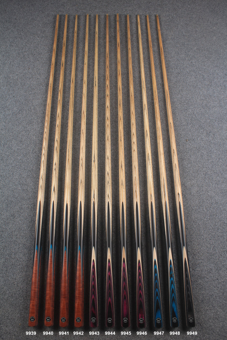 1 piece ash 53''  junior cue  #9939 - #9949