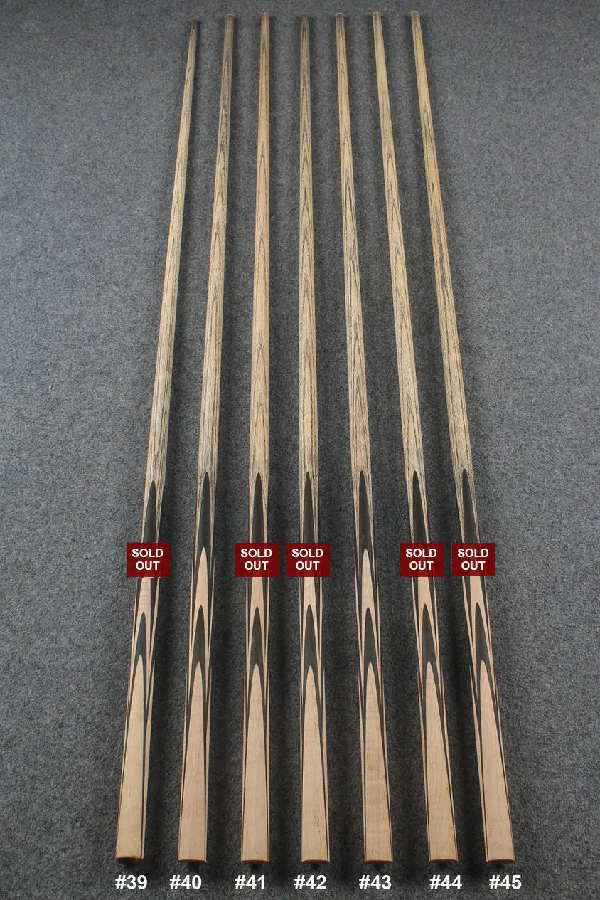 custom-made:  woods 1 piece handmade ASH snooker / pool cue #39-#45 - made to order