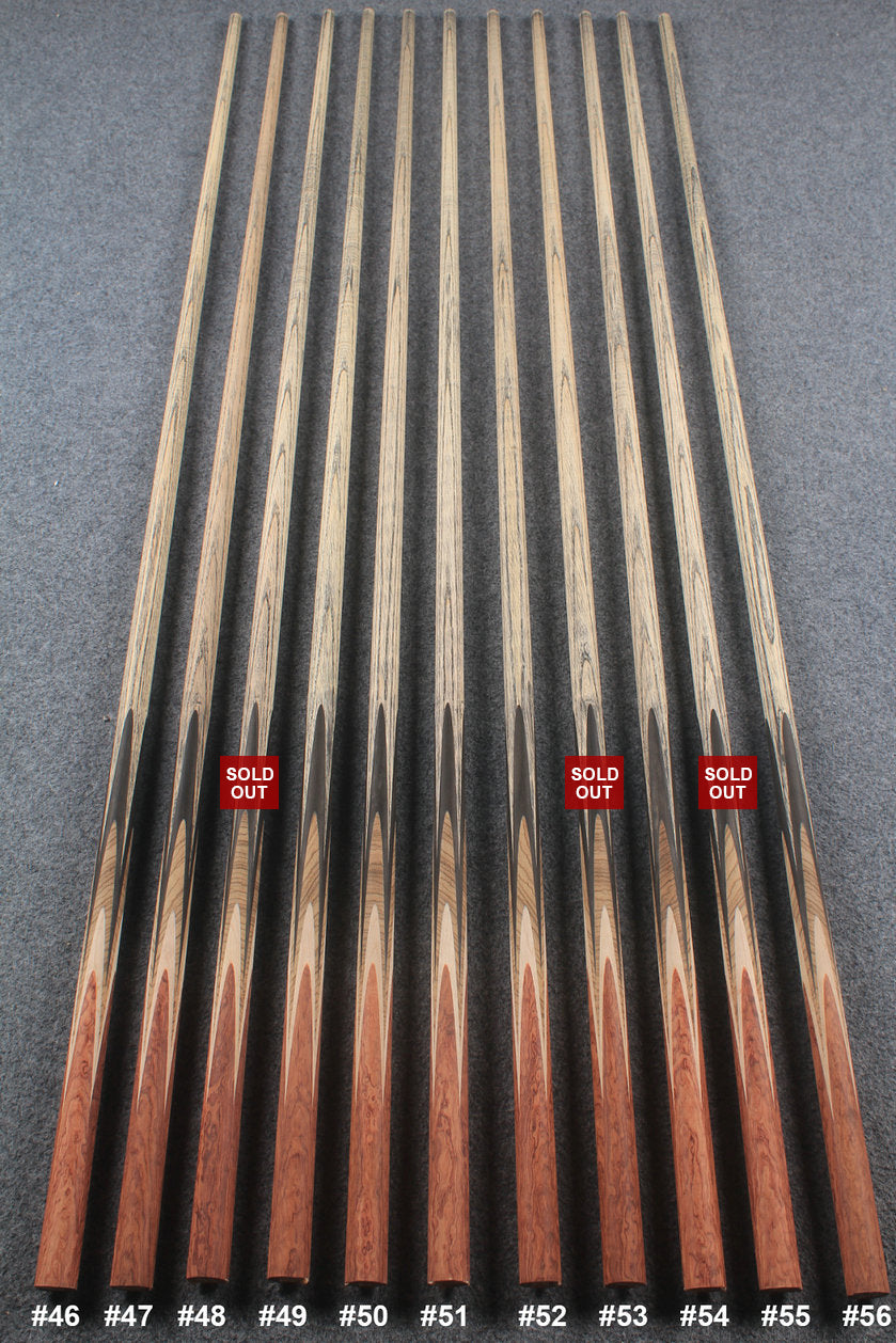 custom-made:  woods 1 piece handmade ASH snooker / pool cue #46-#56 - made to order