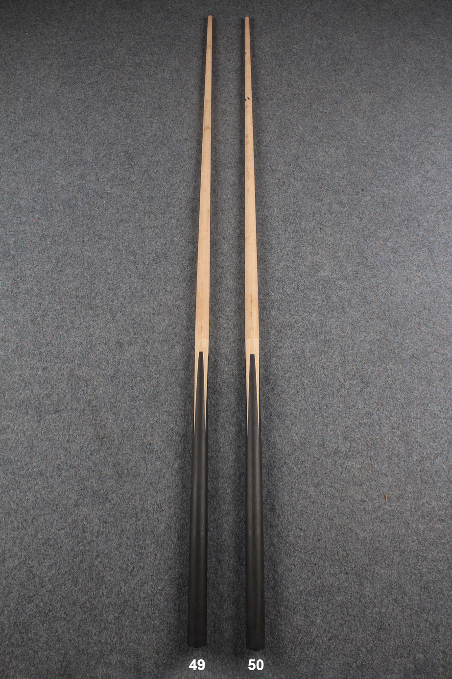 custom-made: ★★★ woods 1 piece handmade maple snooker / pool cue #49-50 - made to order