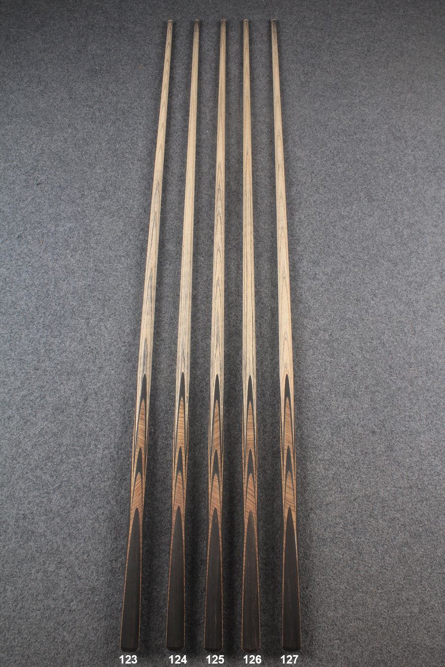 custom-made:  woods 1 piece handmade ASH snooker / pool cue #123-#127 - made to order