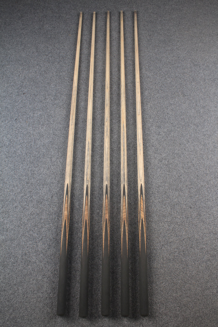 custom-made:  woods 1 piece handmade ASH snooker / pool cue #123-#127 - made to order WOODS CUES