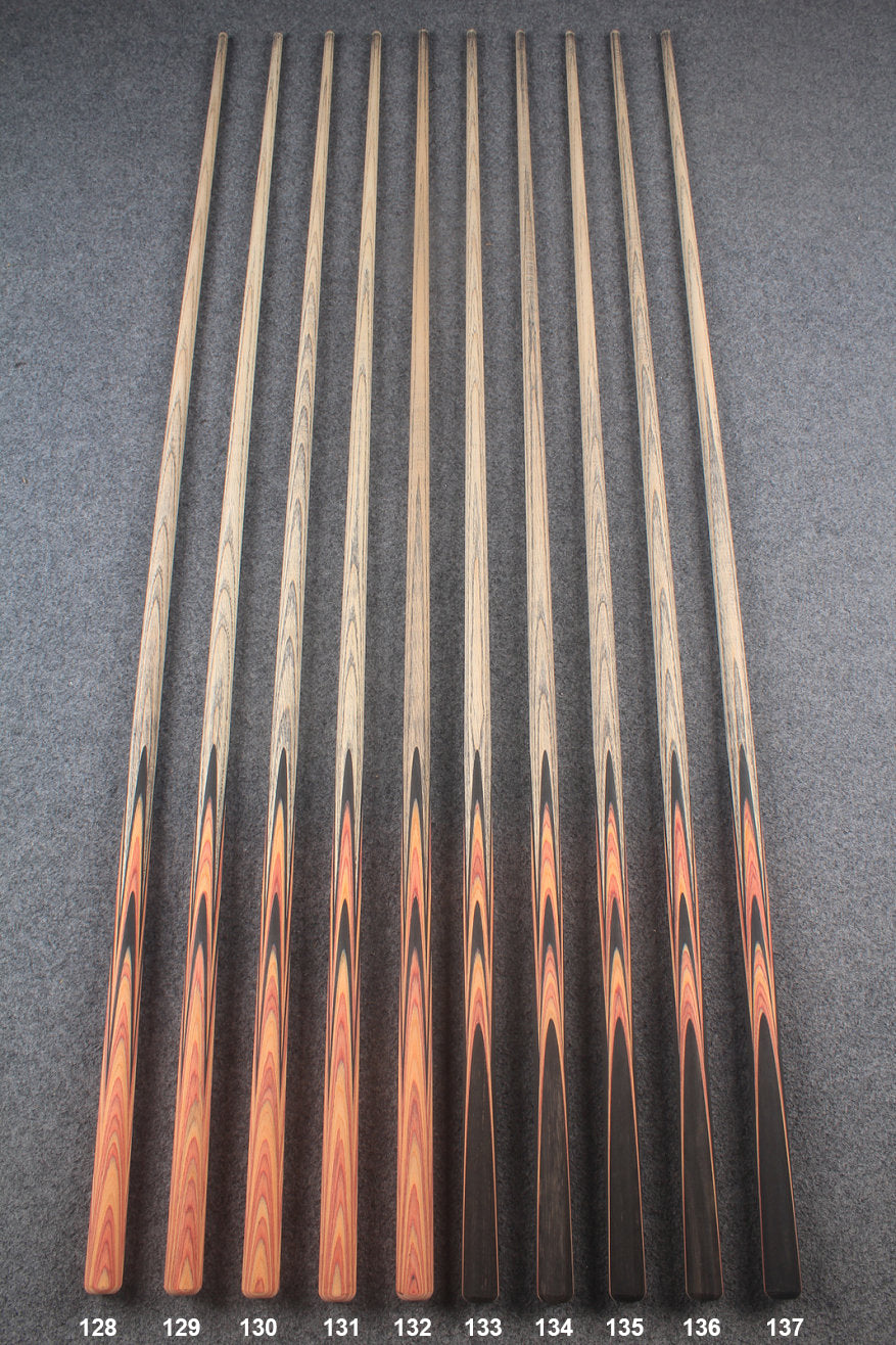 custom-made:  woods 1 piece handmade ASH snooker / pool cue #128-#137 - made to order