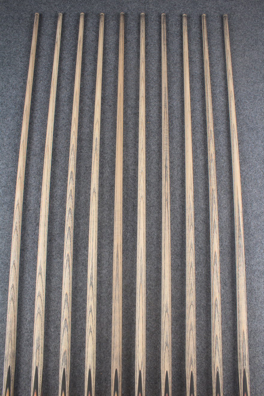 custom-made:  woods 1 piece handmade ASH snooker / pool cue #128-#137 - made to order WOODS CUES