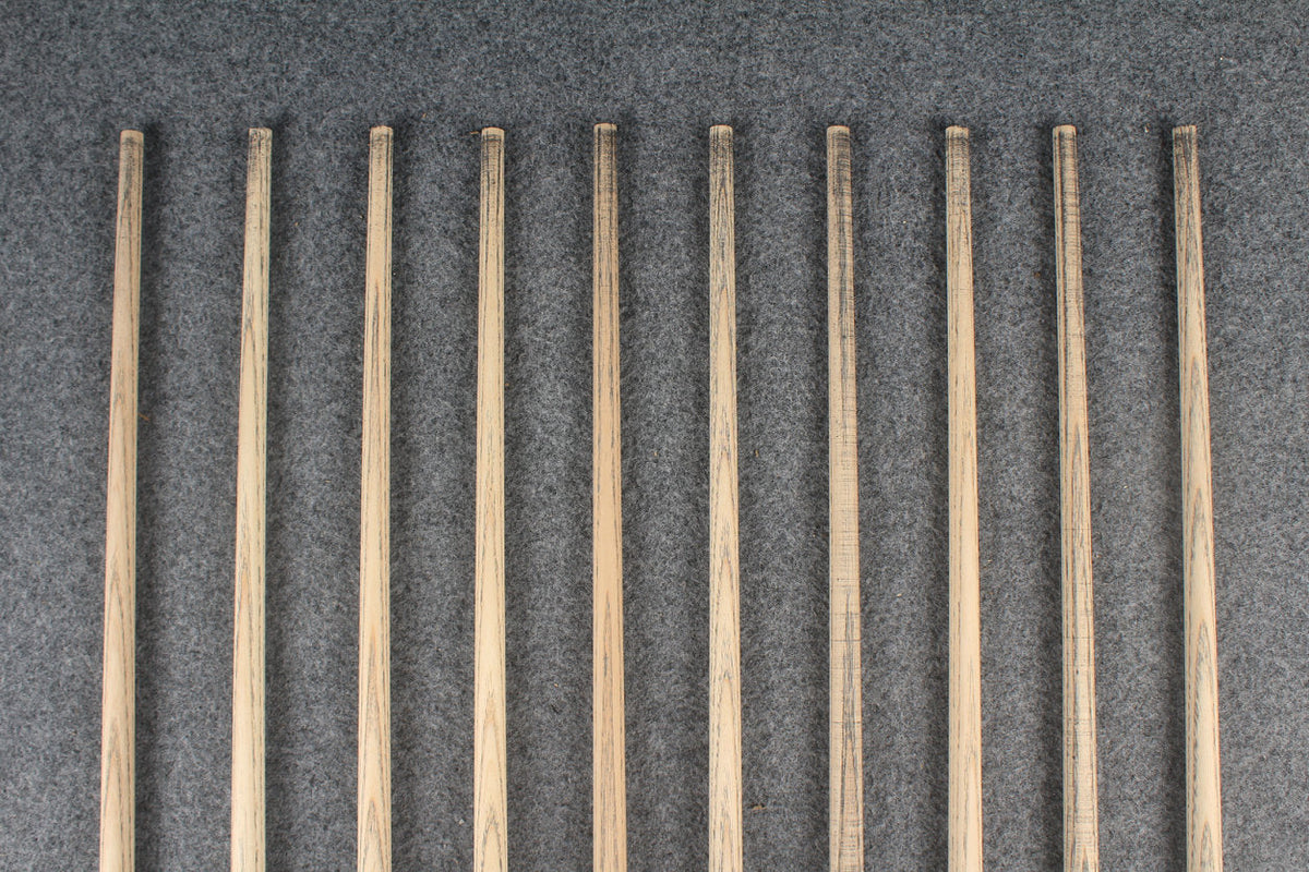 custom-made:  woods 1 piece handmade ASH snooker / pool cue #128-#137 - made to order WOODS CUES
