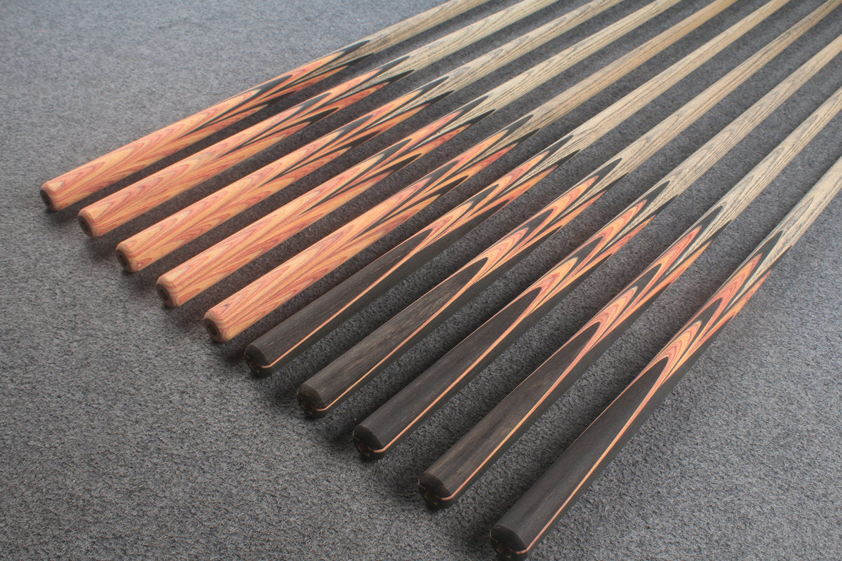custom-made:  woods 1 piece handmade ASH snooker / pool cue #128-#137 - made to order WOODS CUES