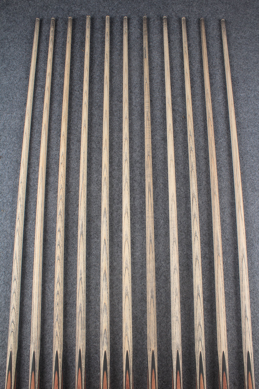 custom-made:  woods 1 piece handmade ASH snooker / pool cue #138-#148 - made to order WOODS CUES