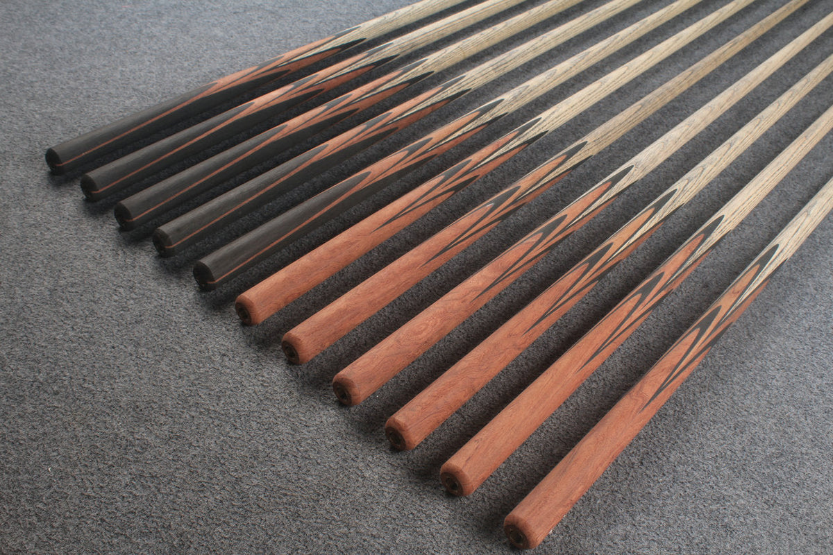 custom-made:  woods 1 piece handmade ASH snooker / pool cue #138-#148 - made to order WOODS CUES