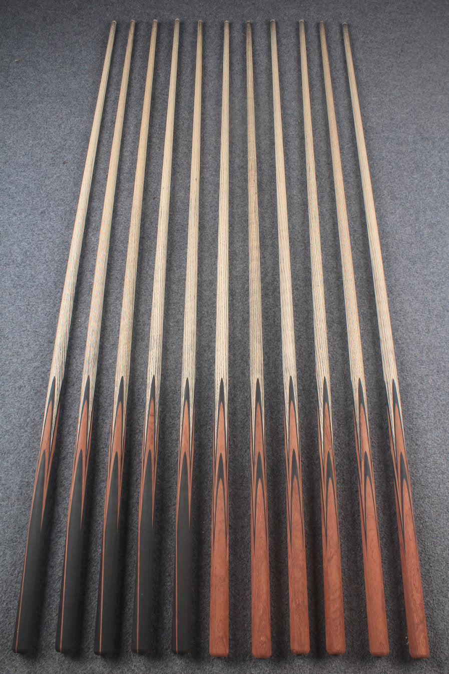 custom-made:  woods 1 piece handmade ASH snooker / pool cue #138-#148 - made to order WOODS CUES