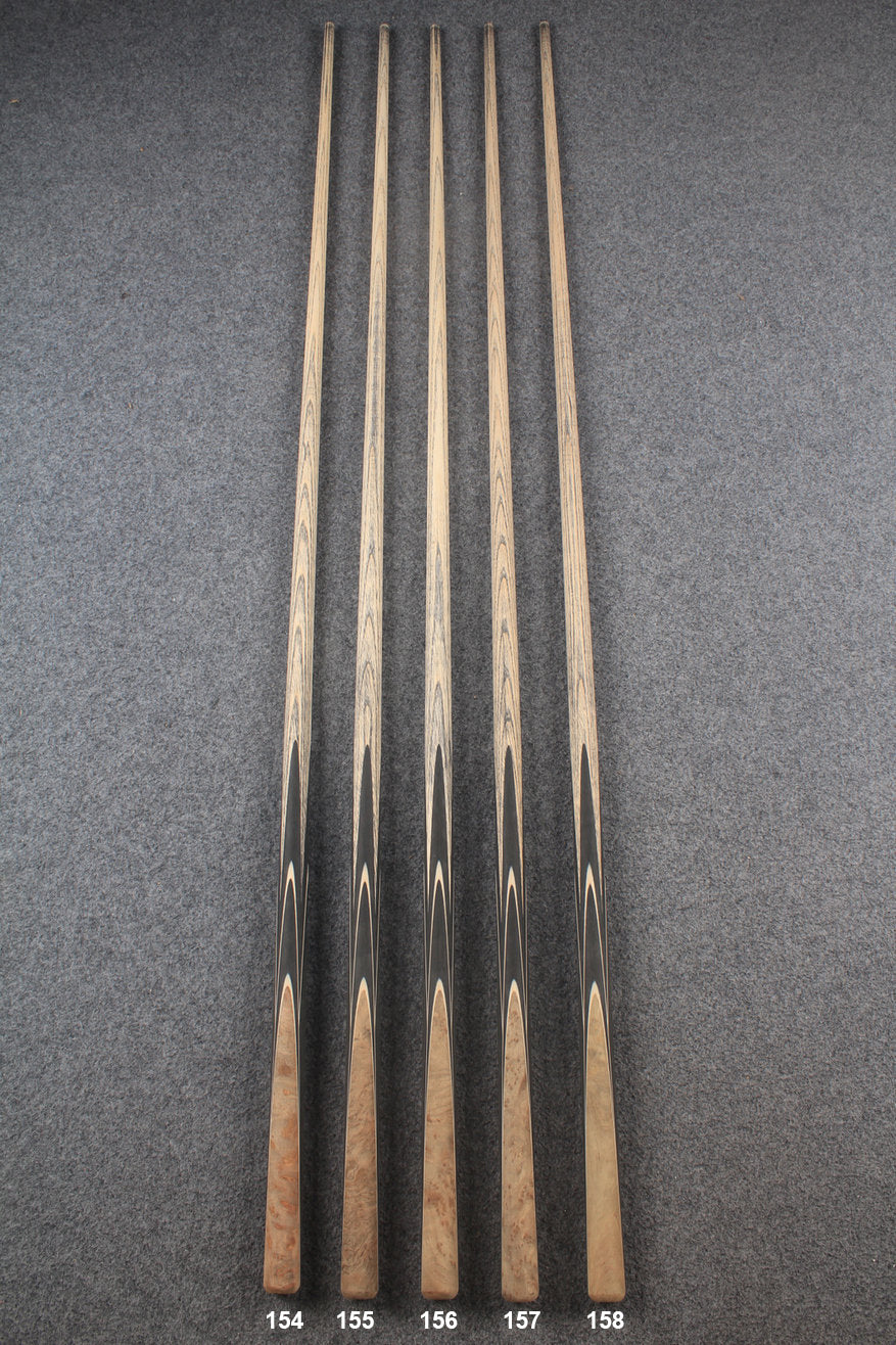 custom-made:  woods 1 piece handmade ASH snooker / pool cue #154-#158 - made to order