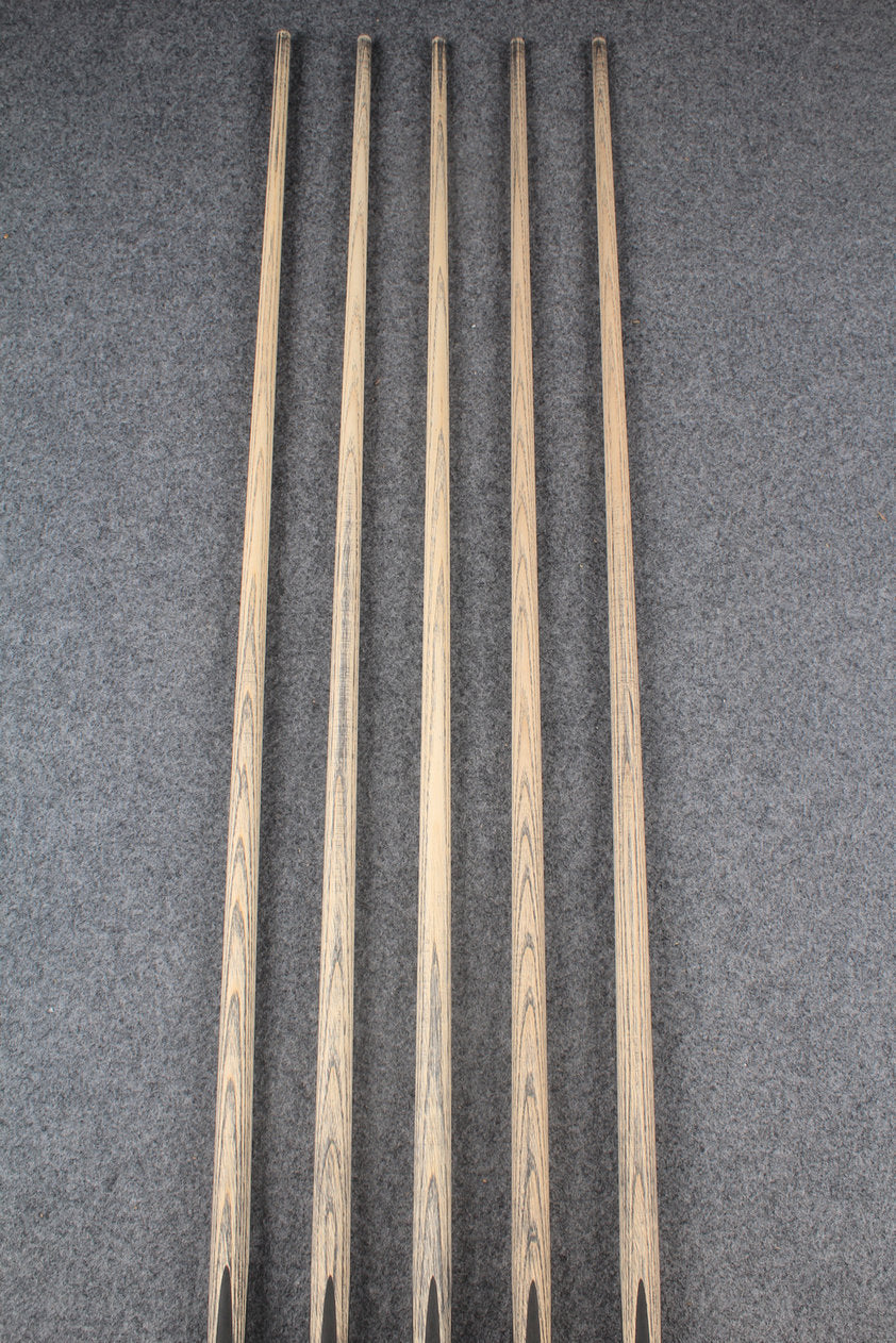 custom-made:  woods 1 piece handmade ASH snooker / pool cue #154-#158 - made to order WOODS CUES