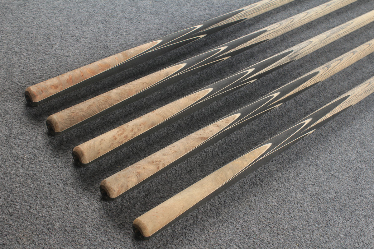custom-made:  woods 1 piece handmade ASH snooker / pool cue #154-#158 - made to order WOODS CUES