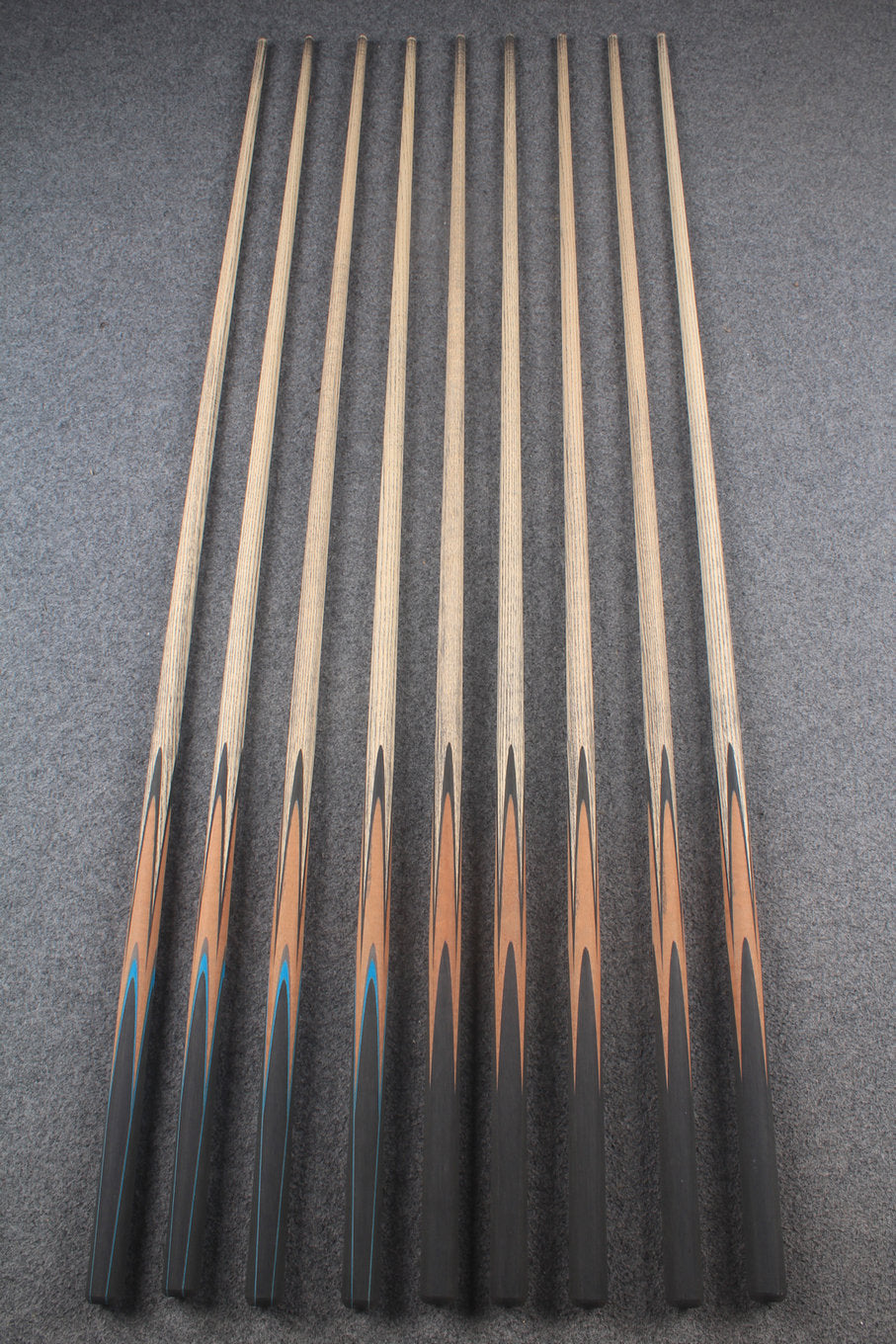 custom-made:  woods 1 piece handmade ASH snooker / pool cue #159-#167 - made to order WOODS CUES