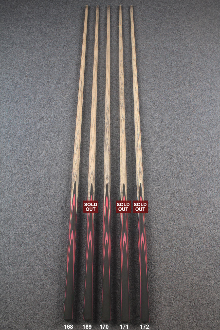 custom-made:  woods 1 piece handmade ASH snooker / pool cue #168-#172 - made to order