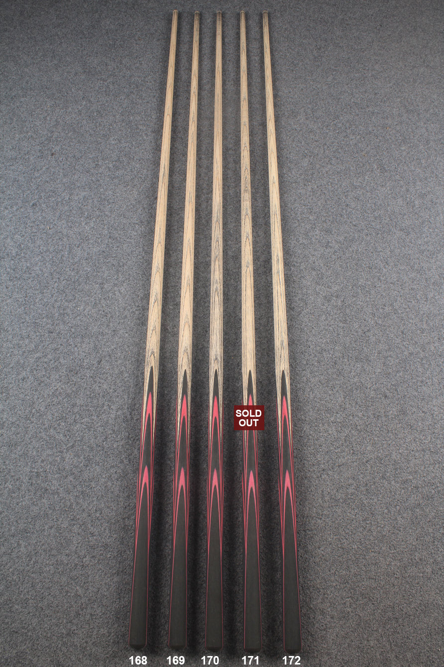 custom-made:  woods 1 piece handmade ASH snooker / pool cue #168-#172 - made to order