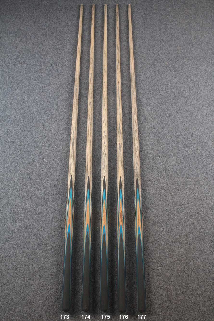 custom-made:  woods 1 piece handmade ASH snooker / pool cue #173-#177 - made to order